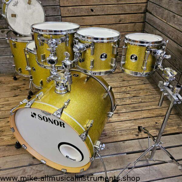 Drum Kit Sonor 3007 Special Edition, Yellow Sparkle