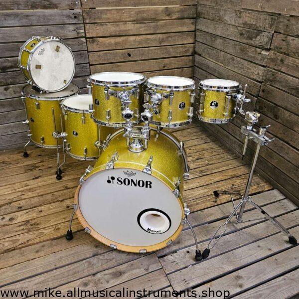 Drum Kit Sonor 3007 Special Edition, Yellow Sparkle