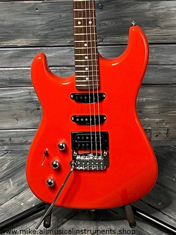 G&L Left Handed Legacy HSS RMC Electric Guitar- Fullerton Red