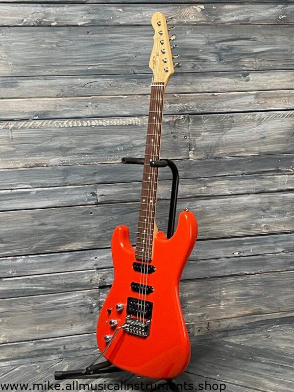 G&L Left Handed Legacy HSS RMC Electric Guitar- Fullerton Red