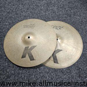 Hi-Hat Cymbals 14″ Zildjian K Custom Dark