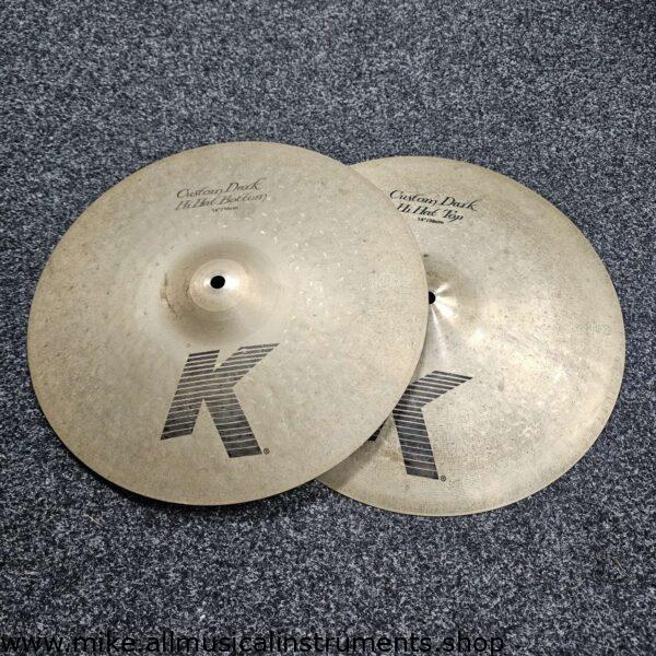 Hi-Hat Cymbals 14″ Zildjian K Custom Dark