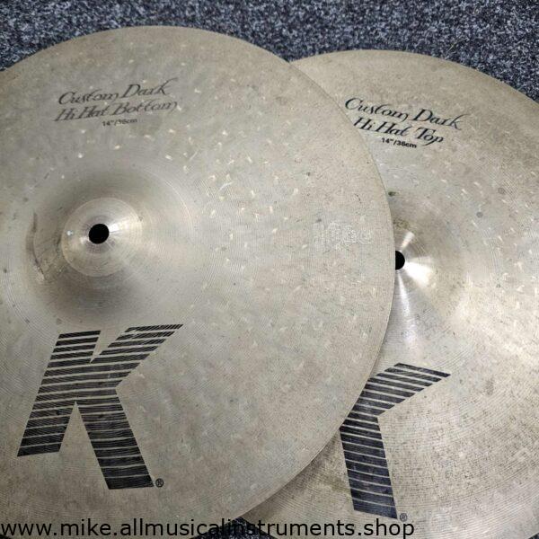 Hi-Hat Cymbals 14″ Zildjian K Custom Dark