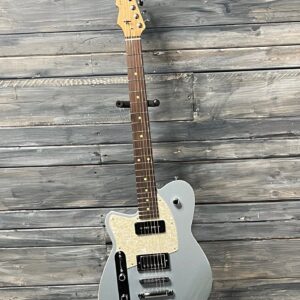 Reverend Left Handed Double Agent OG Electric Guitar - Metallic Silver Freeze