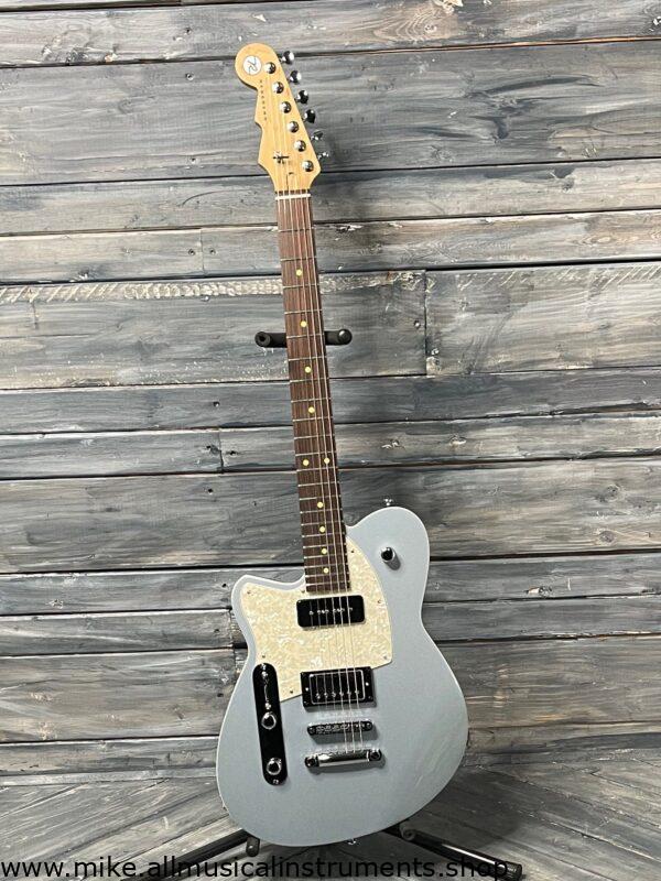 Reverend Left Handed Double Agent OG Electric Guitar - Metallic Silver Freeze