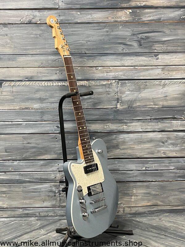 Reverend Left Handed Double Agent OG Electric Guitar - Metallic Silver Freeze