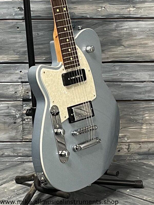 Reverend Left Handed Double Agent OG Electric Guitar - Metallic Silver Freeze