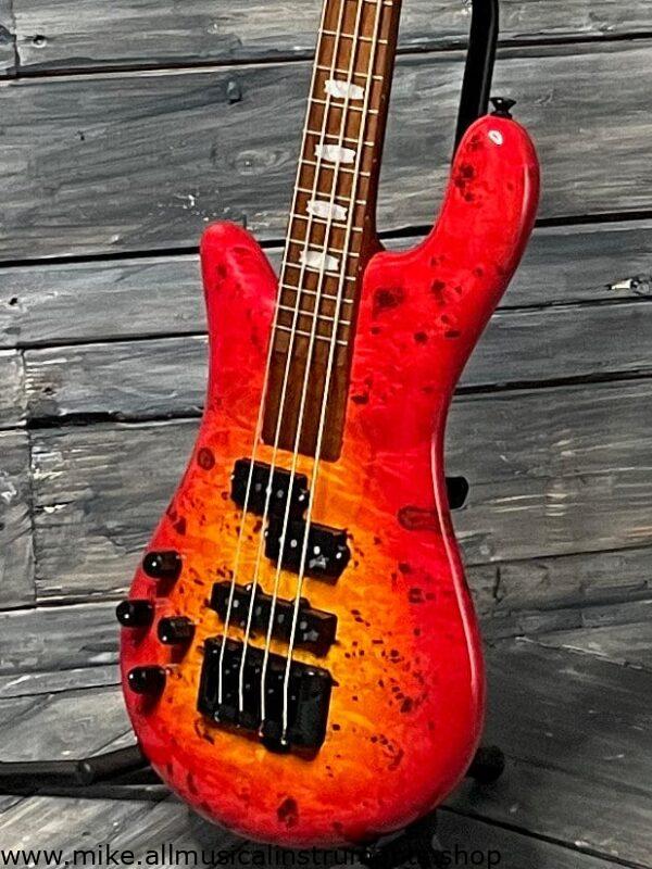 Spector Left handed Euro Bolt 4 EUROBOLT4INRLH 4 String Bass- Inferno Red