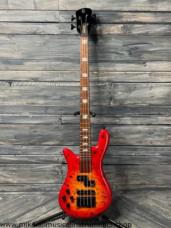 Spector Left handed Euro Bolt 4 EUROBOLT4INRLH 4 String Bass- Inferno Red