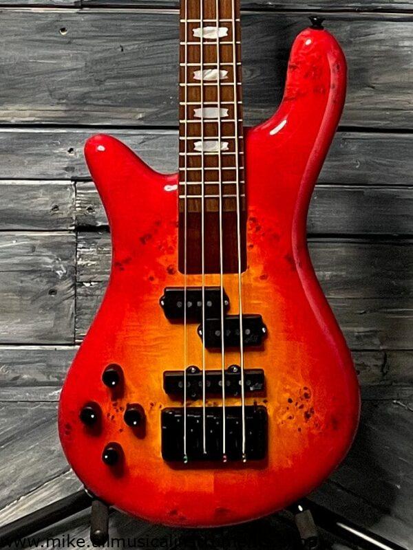 Spector Left handed Euro Bolt 4 EUROBOLT4INRLH 4 String Electric Bass- Inferno Red