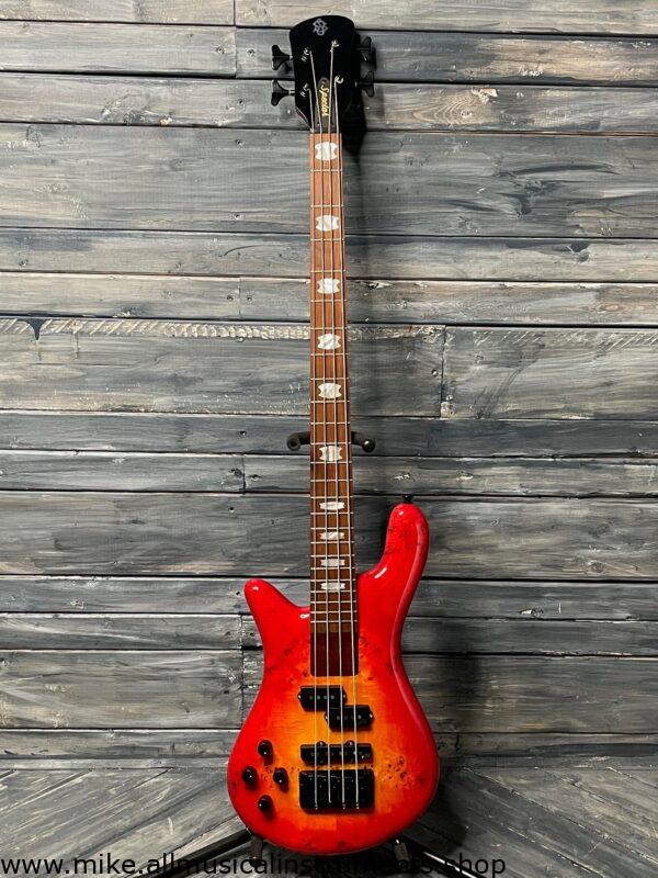 Spector Left handed Euro Bolt 4 EUROBOLT4INRLH 4 String Electric Bass- Inferno Red