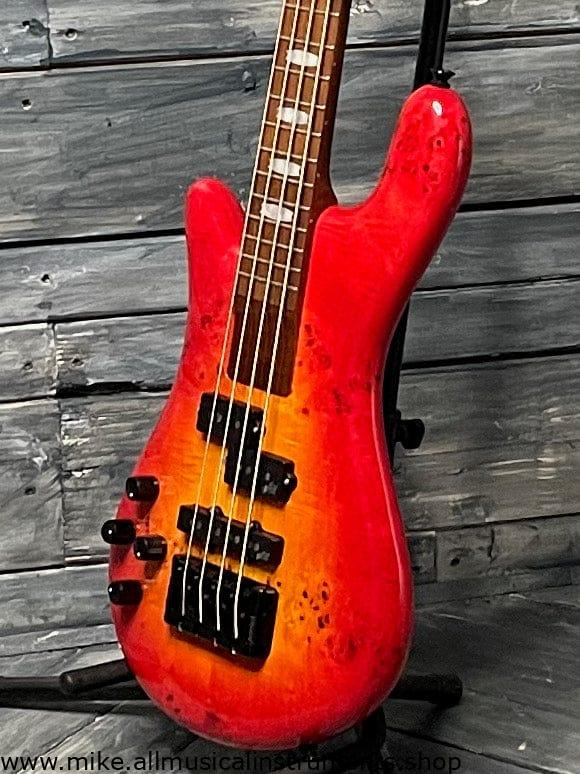 Spector Left handed Euro Bolt 4 EUROBOLT4INRLH 4 String Electric Bass- Inferno Red