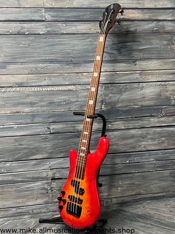 Spector Left handed Euro Bolt 4 EUROBOLT4INRLH 4 String Electric Bass- Inferno Red