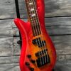 Spector Left handed Euro Bolt 4 EUROBOLT4INRLH 4 String Electric Bass- Inferno Red